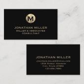 シンプルブラックつや消し金ゴールド 名刺 (正面/裏面)