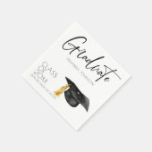 シンプルブラックのタイポシー大学院 スタンダードカクテルナプキン (角)