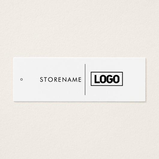 シンプルブラックぶら下がったズ表示価格カード (正面)