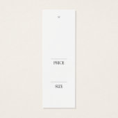 シンプルブラックぶら下がったズ表示価格ラベル (裏面)