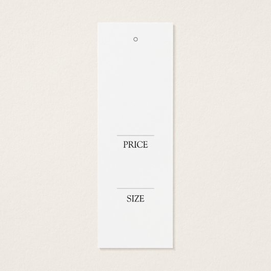 シンプルブラックぶら下がったズ表示価格ラベル (裏面)