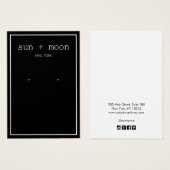 シンプルブラックアモダンーリングジュエリー表示 (正面&裏面)