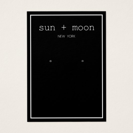 シンプルブラックアモダンーリングジュエリー表示 (正面)