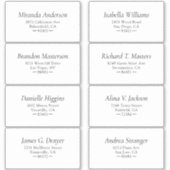 シンプルブラックアンドホワイトゲスト住所 シール (正面)