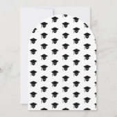 シンプルブラックアーキキャップNタッセル卒業パーティー 招待状 (裏面)