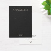 シンプルブラックイヤリング表示カード (デスク)