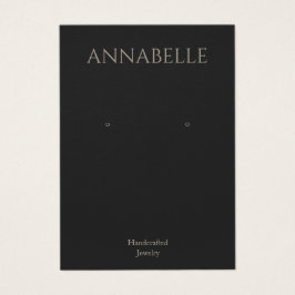 シンプルブラックイヤリング表示カード