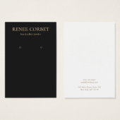 シンプルブラックイヤリング表示カード (正面&裏面)