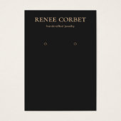 シンプルブラックイヤリング表示カード (正面)