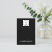 シンプルブラックイヤリング表示カード |ロゴの追加 名刺 (スタンド正面)