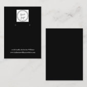 シンプルブラックイヤリング表示カード |ロゴの追加 名刺 (正面/裏面)