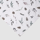 シンプルブラックウィンターピネコーンウォーター色クリスマス 薄葉紙 (詳細)