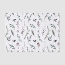 シンプルブラックウィンター植物水色クリスマス