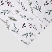 シンプルブラックウィンター植物水色クリスマス 薄葉紙 (詳細)