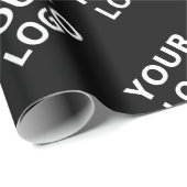 シンプルブラックエレガントカスタムロゴ会社 ラッピングペーパー (ロールコーナー)