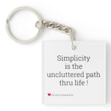 シンプルブラックオンホワイトキーチェーン