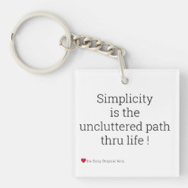 シンプルブラックオンホワイトキーチェーン キーホルダー