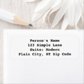 シンプルブラックオンホワイト住所 シール (インサイチュ)