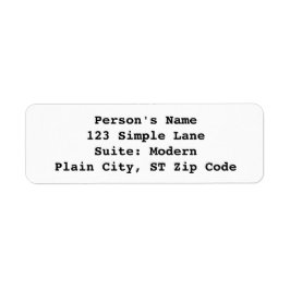 シンプルブラックオンホワイト住所 シール