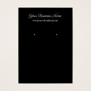 シンプルブラックカスタムイヤリング名刺