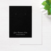 シンプルブラックカスタムイヤリング名刺 (デスク)
