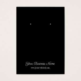 シンプルブラックカスタムイヤリング名刺