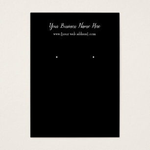 シンプルブラックカスタムイヤリング名刺