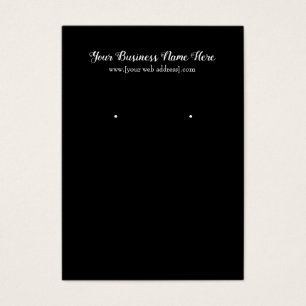 シンプルブラックカスタムイヤリング表示名刺