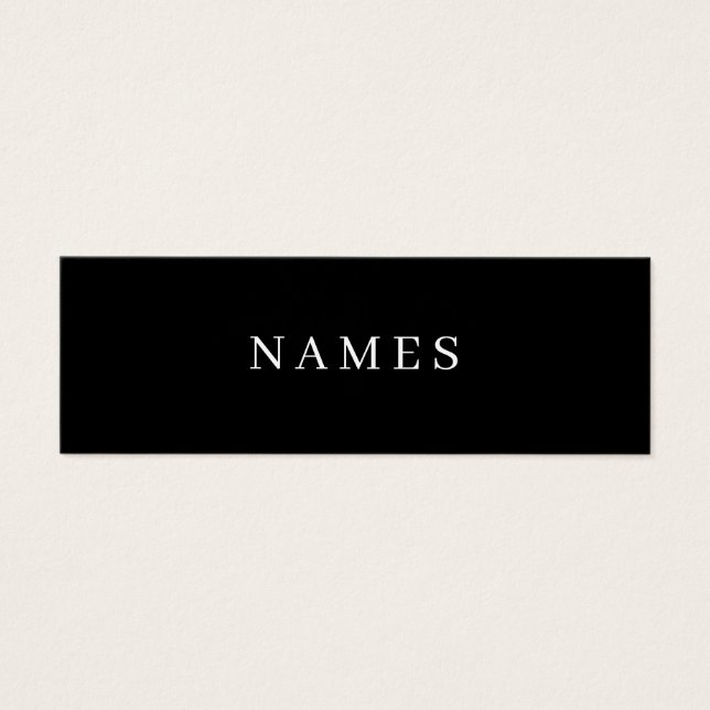 シンプルブラックカスタム名の追加エレガント (正面)