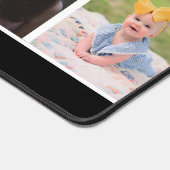 シンプルブラックカスタム家族5枚フォトコラージュ デスクマット (コーナー)