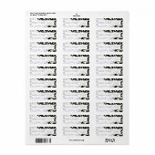 シンプルブラッククリエイティブプロフェッショナル差出人住所 ラベル (フルシート)