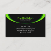 シンプルブラックグリーン芝生造園草刈りサービス 名刺 (裏面)