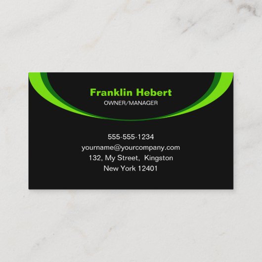 シンプルブラックグリーン芝生造園草刈りサービス 名刺 (裏面)