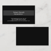 シンプルブラックグレイストライプ名刺 名刺 (正面/裏面)