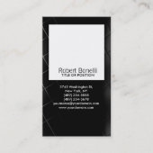 シンプルブラックグレーホワイトプレーンモダン名刺 名刺 (正面)