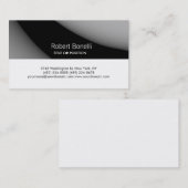 シンプルブラックグレーホワイトプレーン名刺 名刺 (正面/裏面)