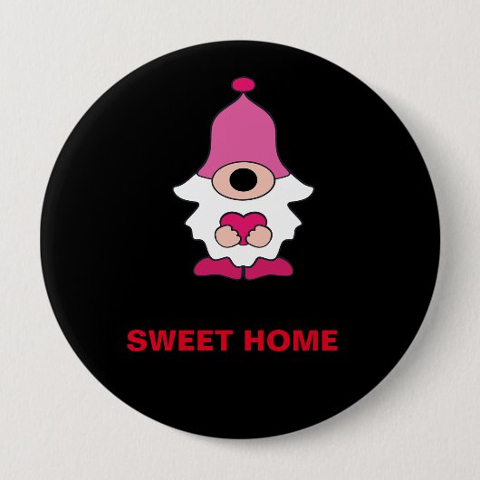 シンプルブラックゲノムスウィートホームマグネット 缶バッジ (正面)