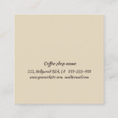 シンプルブラックコーヒーロイヤリティパンチカード ロイヤリティカード (裏面)