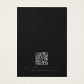 シンプルブラックシルバーネックレスイヤリングディスプレイカード (裏面)