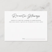 シンプルブラックスクリプトブライダルシャワー休暇アイディア アドバイスカード (正面)