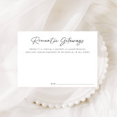 シンプルブラックスクリプトブライダルシャワー休暇アイディア アドバイスカード