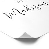 シンプルブラックスクリプ結婚トへようこそ ポスター (角)