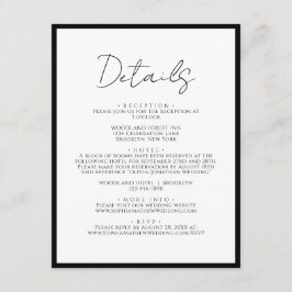 シンプルブラックタイホワイトスク結婚リプトの詳細 エンクロージャーカード