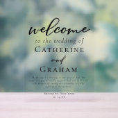 シンプルブラックタイポグラフィへようこそ結婚 アクリルサイン (ニュートラル)