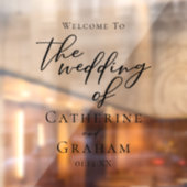 シンプルブラックタイポグラフィフォーマルの結婚歓迎 ウィンドウサイン (シート2)