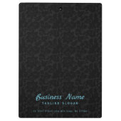 シンプルブラックダマスクブルースワール クリップボード (裏面)