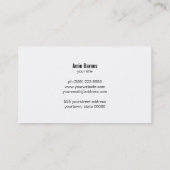 シンプルブラックテクスチャレザールックプロフェッショナル 名刺 (裏面)