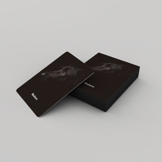 シンプルブラックドッグ顔 トランプ