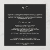 シンプルブラックノワール結婚モノグラム式 プログラム (正面)