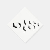 シンプルブラックハロウィンこうもりシルエットデザイン スタンダードカクテルナプキン (角)